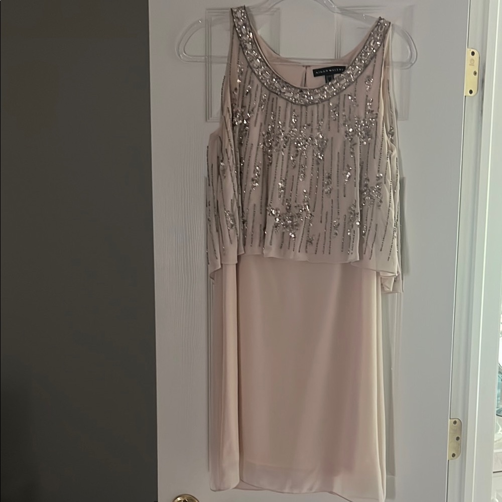Aidan Mattox Pink Sequin Embellished Mini Dress